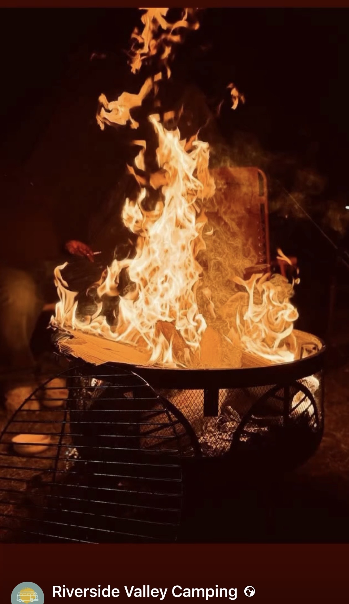 Firepit at Riverside Valley Camping